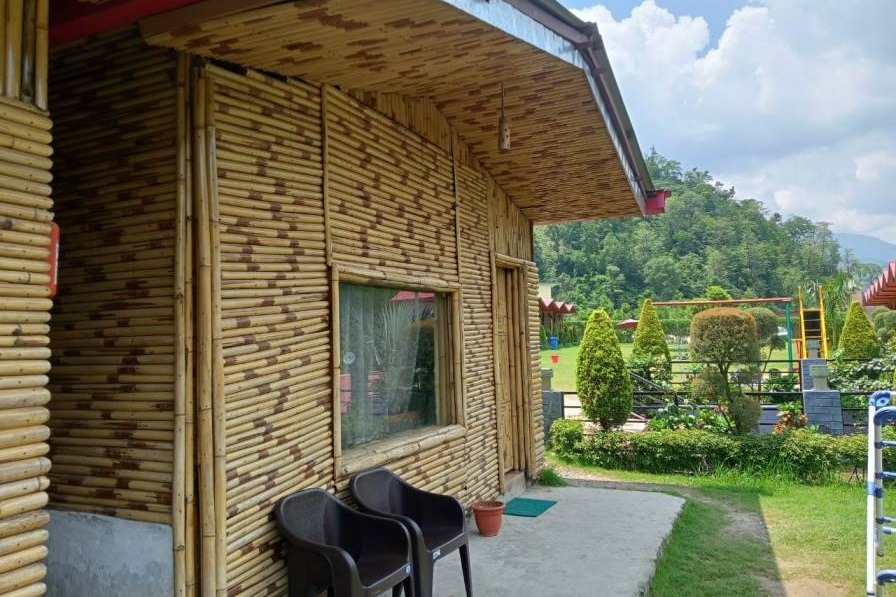 Eco-friendly bamboo cottages at the best resort in Shivpuri Rishikesh